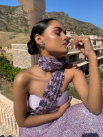 Load image into Gallery viewer, A MULTICOLOURED PURPLE HUE AND AN OFF-SHOULDER BLOUSE