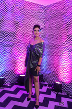 Load image into Gallery viewer, OFF-SHOULDER LYCRA BIZZARE WITH ITALIAN SEQUINS DRAPE,