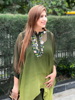 Load image into Gallery viewer, Bold Elegance: Georgette Ombre Co-ord Set with Handcrafted Details