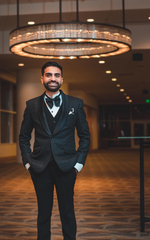 Load image into Gallery viewer, BLACK COCKTAIL SUIT BY TANU KHERA DESIGNS