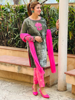 Load image into Gallery viewer, Elegant Sage Green Ensemble: A Masterpiece of Tradition and Style