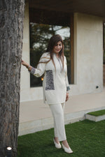 Load image into Gallery viewer, CREBE FABRIC CO-ORD SET, ADORNED WITH INTRICATE THREAD EMBROIDERY