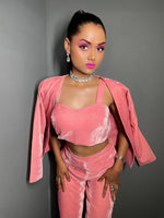 Load image into Gallery viewer, BLAZER STYLE CORDSET IN VELVET FABRIC WITH HANDWORK