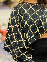 Load image into Gallery viewer, Elegant Black Ensemble with Intricate Detailing