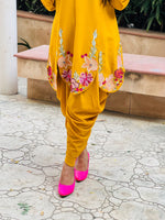 Load image into Gallery viewer, Elegant Fusion: Double Georgette Dhoti Pants with Multicoloured Embroidered Shirt