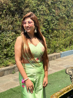 Load image into Gallery viewer, Elegance Redefined: Tanu Khera Designs' Multi Sequins Cut-Out Silk Flared Jumpsuit