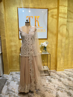 Load image into Gallery viewer, HEER- Hand embroidery and machine embroidery SHARARA