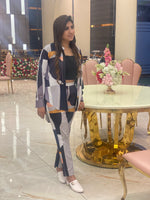 Load image into Gallery viewer, TANU KHERA DESIGNS' IMPORTED LYCRA GEO MATERIAL BUSTIER MASTERPIECE