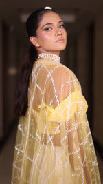 Load image into Gallery viewer, Enchanting Ombré Tulle Lehenga with Hand Embroidered Blouse