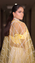 Load image into Gallery viewer, Enchanting Ombré Tulle Lehenga with Hand Embroidered Blouse