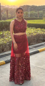 Load image into Gallery viewer, Elegant Ribbon Appliqué Ensemble