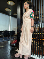 Load image into Gallery viewer, "Elegance Redefined: The Tanu Khera Designs Crebe Dhoti Ensemble with Embroidered Luxury