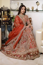 Load image into Gallery viewer, Heavenly Opulence: The Bridal Organza Lehenga by Tanu Khera Designs