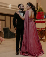 Load image into Gallery viewer, &quot;RADIANT REVERIE: THE TANU KHERA DESIGNS BEAUTIFUL CREPE GOWN WITH CUTDANA EMBROIDERY&quot;
