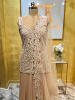 Load image into Gallery viewer, HEER- Hand embroidery and machine embroidery SHARARA
