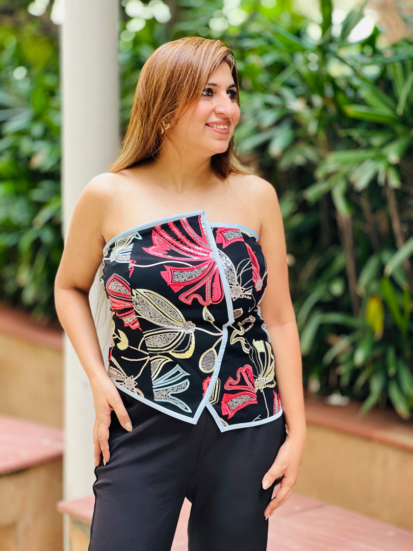 Asymmetrical tube top