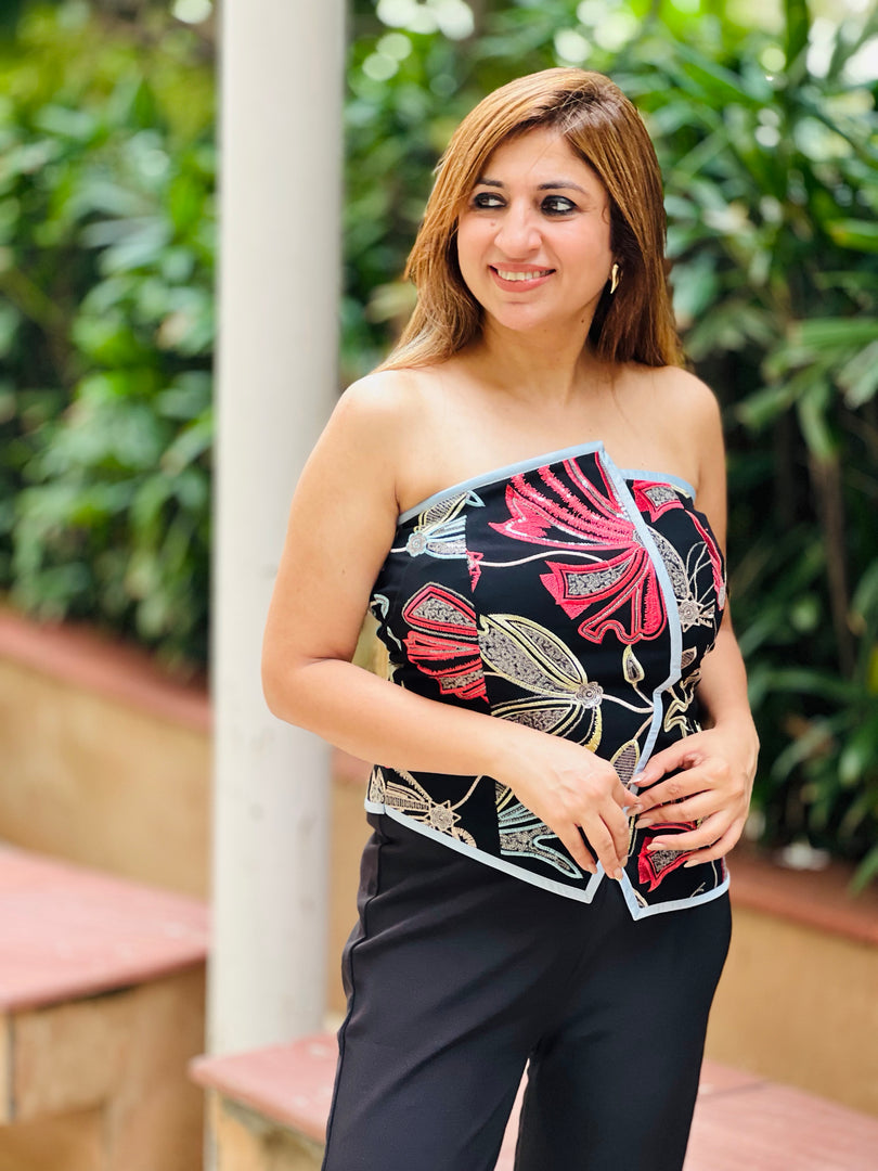 Asymmetrical tube top