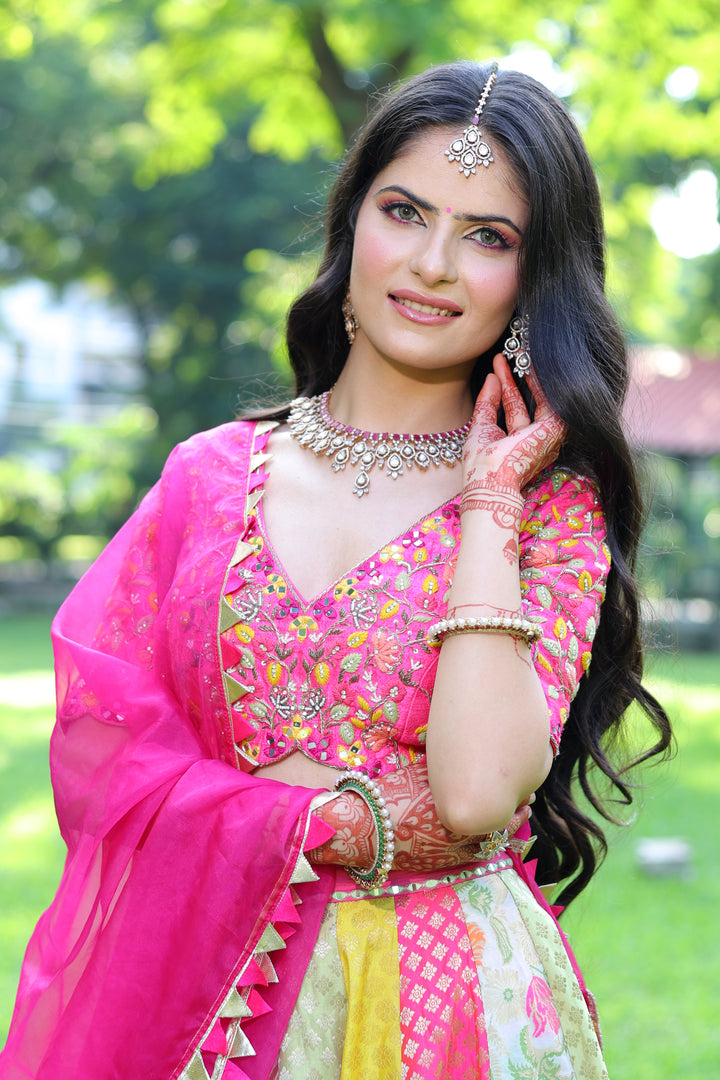 RAAS-Multi colour lehenga