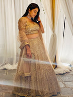 Load image into Gallery viewer, Elegance Redefined: Copperish Gold Lehenga by Tanu Khera Designs
