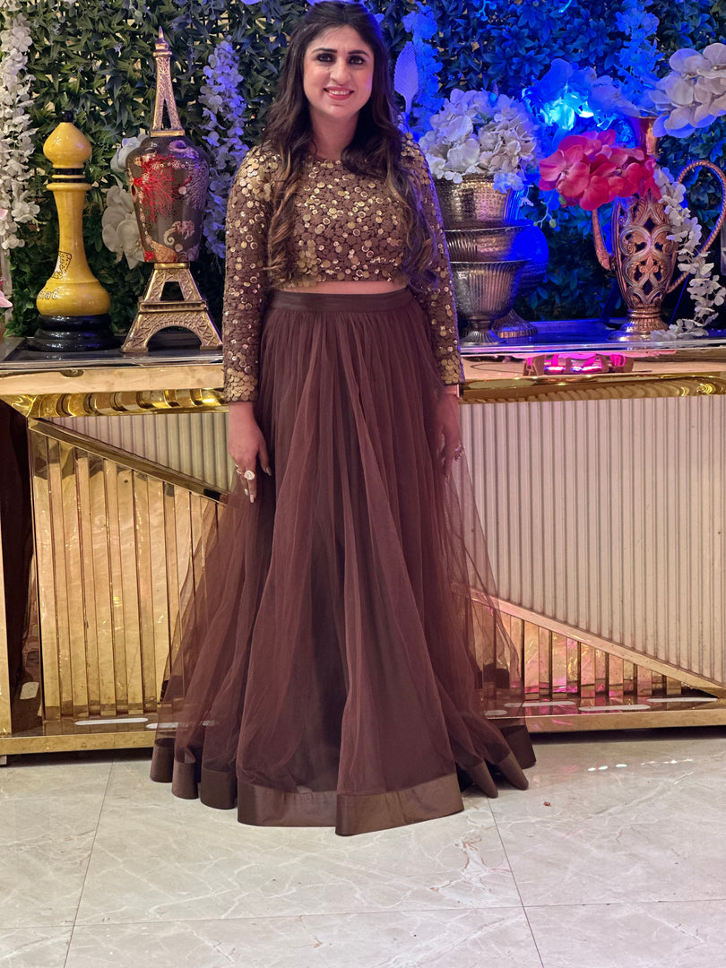 EMBROIDRED CHOLI WITH TOLLY LEHNGA