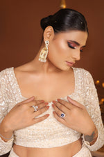 Load image into Gallery viewer, THE IVORY RECEPTION NET LEHENGA BY TANU KHERA DESIGNS&quot; (Copy)
