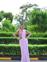 Load image into Gallery viewer, Elegant Corset-Style Blouse with Draped Lycra Saree
